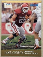 2013 Upper Deck Fleer Retro Lane Johnson Rookie Auto #72 RC Oklahoma SP! Eagles!
