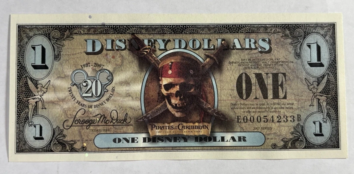 ディズニー ダラー パイレーツ・オブ・カリビアン Pirates of the Caribbean Disney Dollars (1968-Now) for sale | eBay