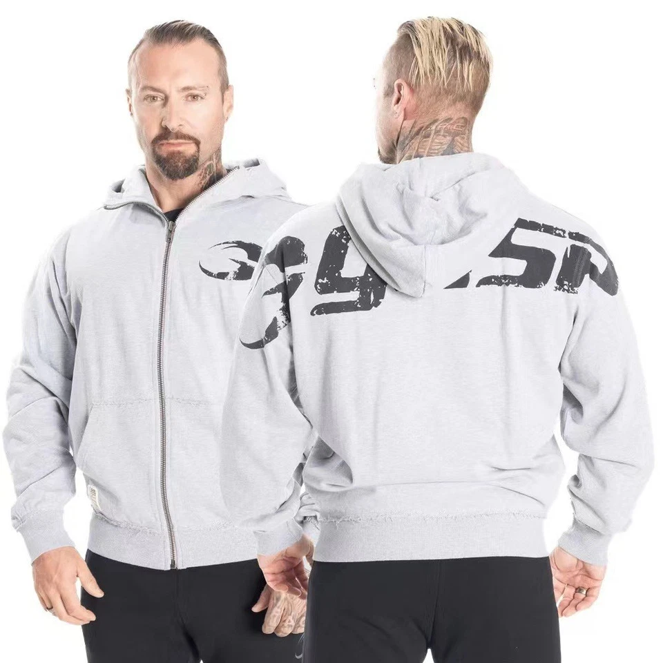 GASP 男式厚宽敞夹克拉链健身房运动衫 — 第 4/4 张图片