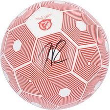 Darwin Nunez Benfica Autographed Red & White Logo Soccer Ball