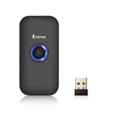 Eyoyo Mini 1D Bluetooth Barcode Scanner, 3-in-1 Bluetooth & USB Wired & 2.4G Wir