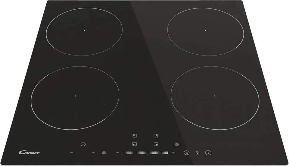PIANO COTTURA NERO INDUZIONE 4 FUOCHI SLIDER TOUCH CANDY CIS642SCTT/1. - Immagine 2 di 4