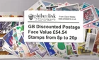 GB (FV £54.54) Discounted Postage Stamps from 8p to 20p MNH