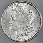 1889-P  $1  MORGAN SILVER DOLLAR  AU DETAILS "LIGHT SCRATCH CHIN"   (260615-012)