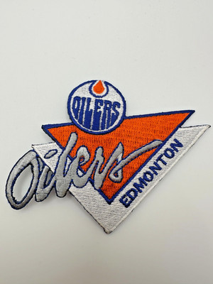 Vintage Edmonton Oilers NHL Patch Hockey Jersey Jacket Uniform Logo ...