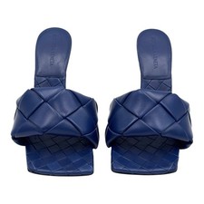 Bottega Veneta Intreccio Lido Sandals Mules in Blue 6 US 36.5 Eu
