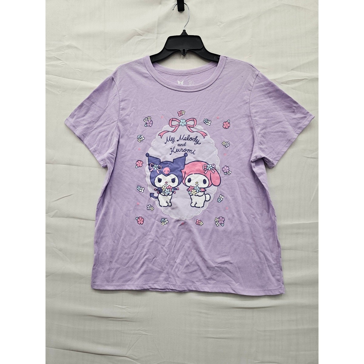 Sanrio My Melody Kuromi Pastel Lilac Graphic T-Shirt Large SIL