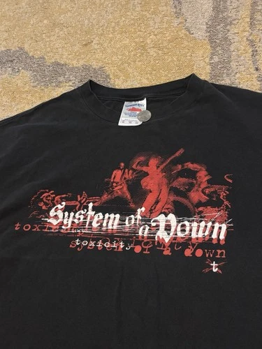 2002 System of a Down Toxicity album release Band Tee on a Tennessee river tag