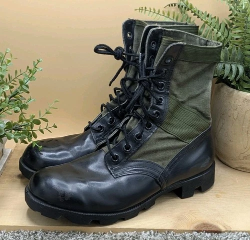 Vintage US Military Vietnam Era Jungle Boots Men's Size 9.5W Spike Resistant