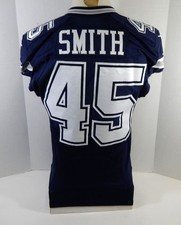 2015 Dallas Cowboys Canne Smith #45 Jeu Émis Marine Jersey 42 687