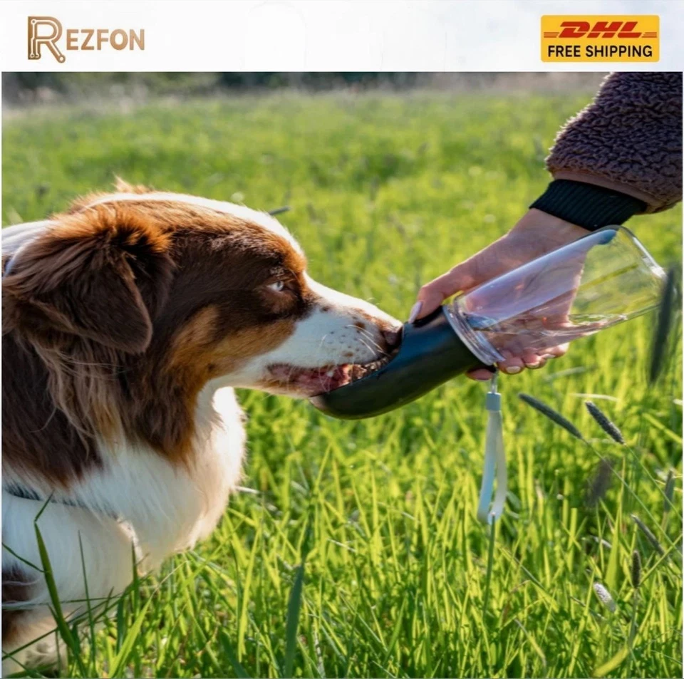 300ml Hunde Trinkflasche für Unterwegs Hunde Wasserflasche DHL Versand - Bild 3 von 4