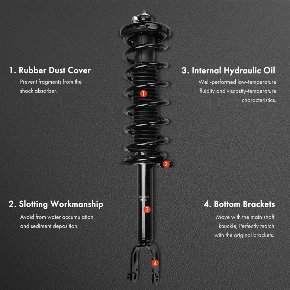 2x Conjunto de muelle helicoidal y puntal trasero completo para Honda Crosstour Accord Crosstour Foto 3 de 4