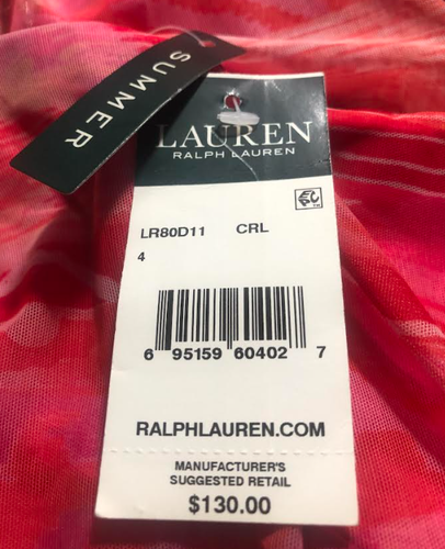 Lauren Ralph Lauren Womens Calypso Ikat Flyaway One Piece Swimsuit NWT Sz 4 - 第 6/6 張圖片
