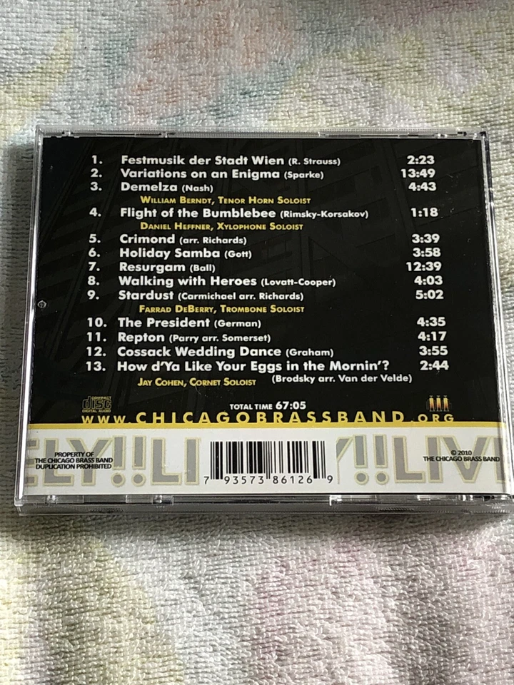 Chicago Brass Band Lively CD 2010 * VG Directed By Colin Holman (2) Foto 2 de 2