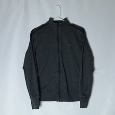 Reebok Track Jacket Womens M Gray Full Zip Long Sleeve Lightweight Sweatshirt