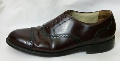 BOSTONIAN IMPRESSIONS Cap Toe Leather Oxford Dress Shoes, Burgundy Size 10EEE BOSTONIAN IMPRESSIONS Cap Toe Leather Oxford Dress Shoes  main image 4