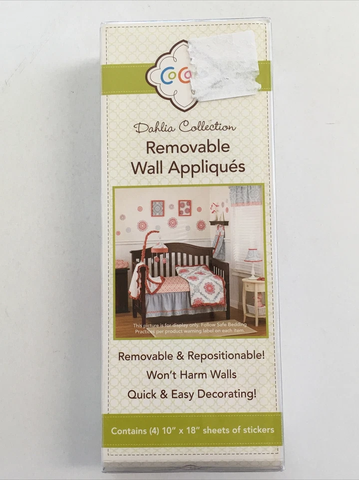 Cocalo Dahlia Collection Floral Removable Wall Appliques Stickers Decor Decals - Image 2 of 3