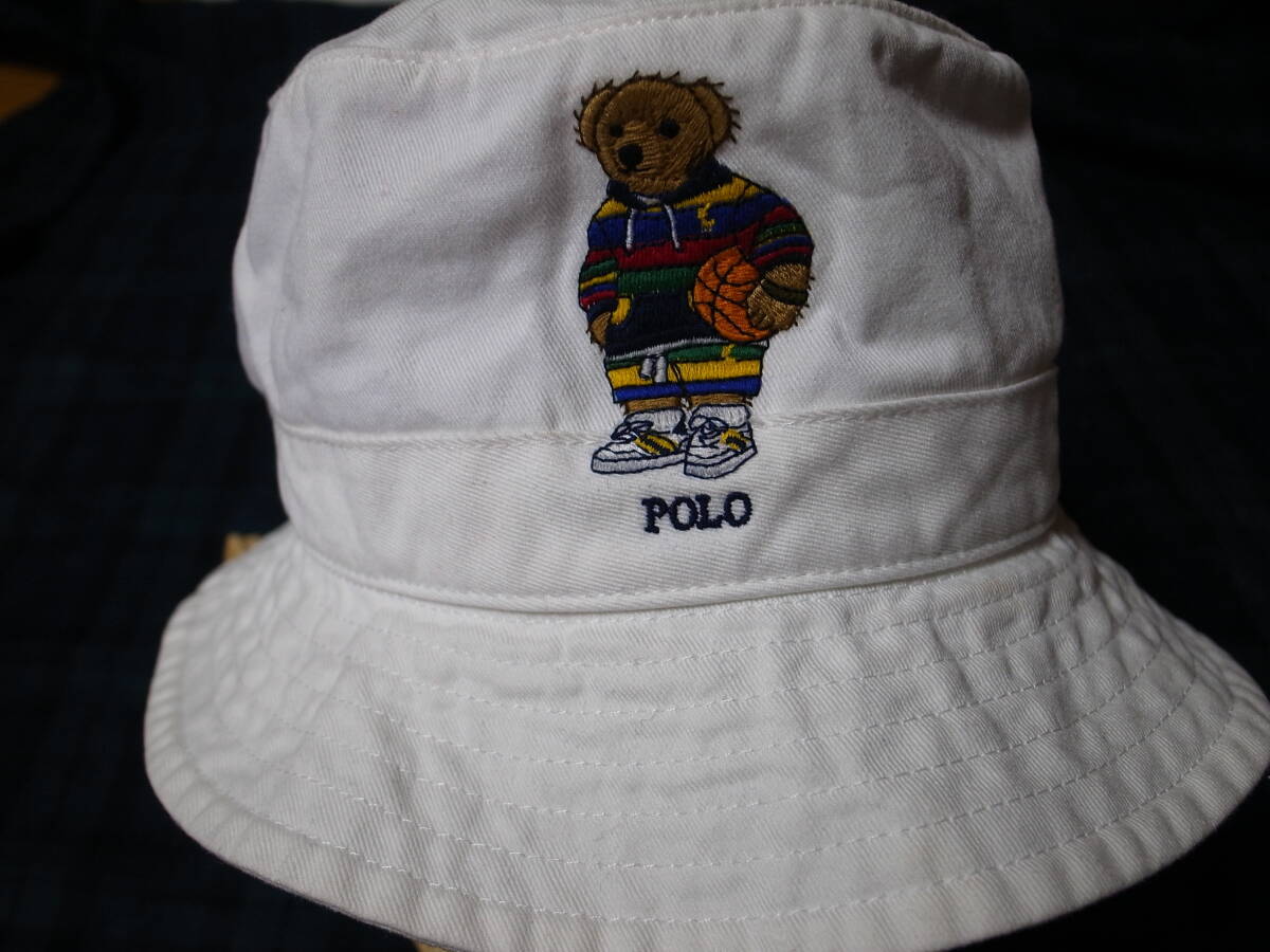 Polo Ralph Lauren Bear Bucket Hat White L/Xl Polo bear Rare Model Limited Editio image 3
