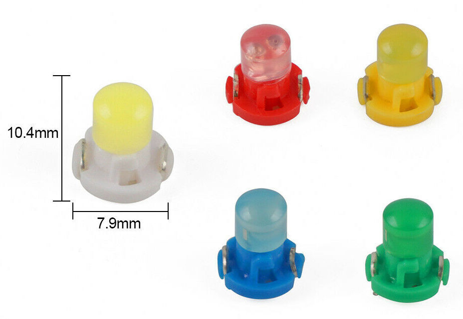 LED-Mafia 10 Stück Set - T5 T3 T4,2 Oder T4,7 Glühbirnen Dimmbar Sockel Tachobeleuchtung Cockpitbeleuchtung Warmweiß Weiß (T4,2