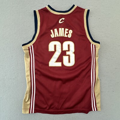 VINTAGE LeBron James Jersey Boys Large Cleveland Cavaliers 23