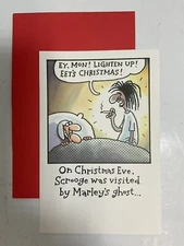 Vintage American Greetings “Eet’s Christmas!” Marley’s Ghost Card NOS