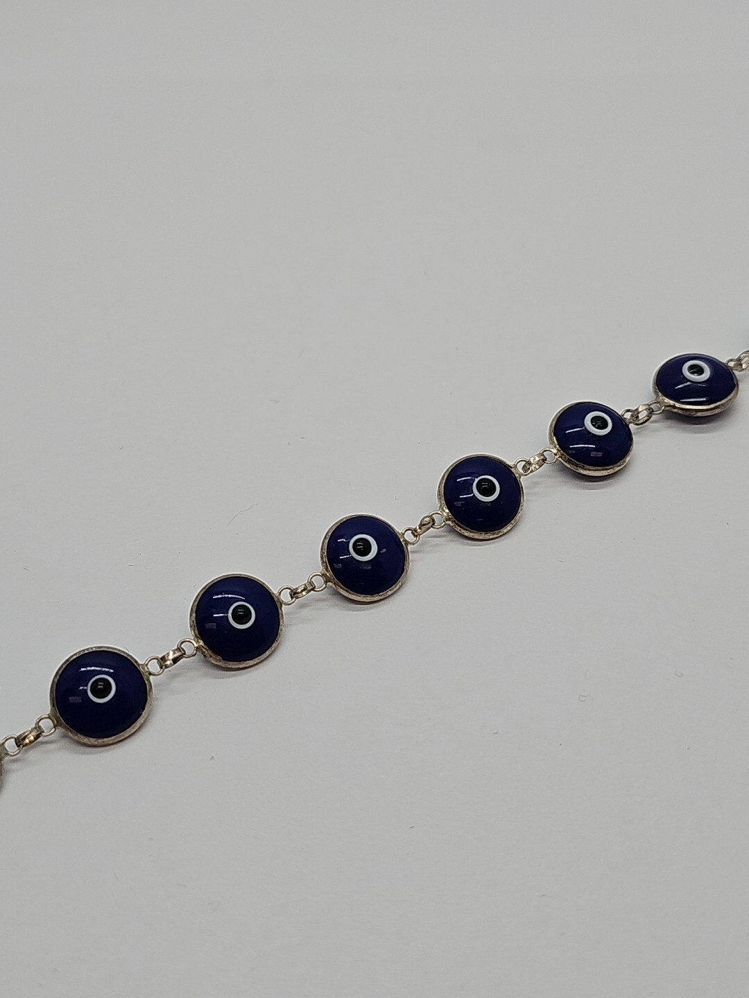 Solid 925 Sterling Silver 10MM Dark Blue Round Ev… - image 3