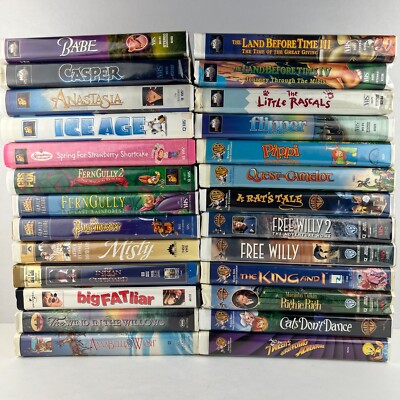 Family & Kids Classic Live/Animated Movie VHS Tape Collection (You Pick Title)