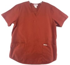 Cherokee Co Scrub Top Women Size Medium Pockets Drawstring Back Fitted Waist