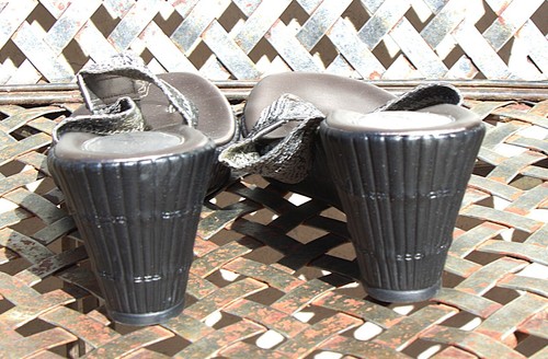 Sandalias de cuña italianas Dezario gris plata 8,5 diapositivas de diamantes de imitación de EE. UU. - Imagen 4 de 6
