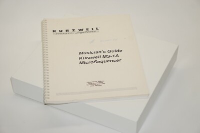 Kurzweil Musician's Guide MS-1A MicroSequencer Original Synthesizer ...