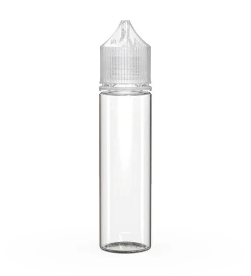 CHUBBY GORILLA 60ML V3 AUTHENTIC PET Bottles (100 pack) CLEAR BOTTLE/CLEAR LID