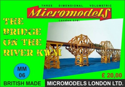 Micromodels THE BRIDGE ON THE RIVER KWAI / Die Brücke am Kwai Kartonmodell