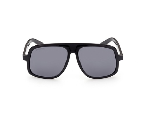 Dsquared2 Occhiali da Sole DQ0363 01A Nero fumo Uomo Autentici - Foto 2 di 3