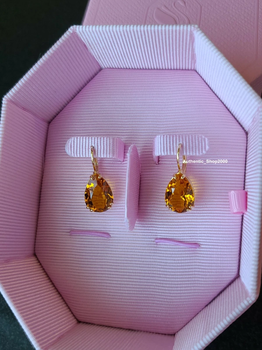 New 100 SWAROVSKI Gold Yellow Pear Cut Crystals Millenia Drop