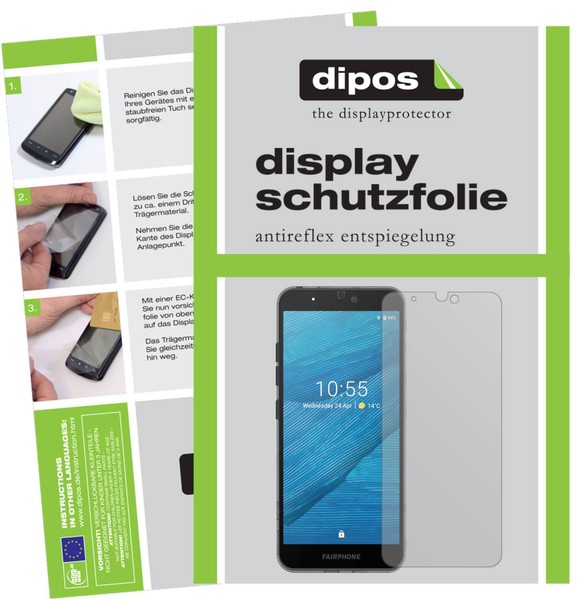 2X Schutzfolie FüR Fairphone 3 Plus Matt Displayschutzfolie Folie Display Schutz-image