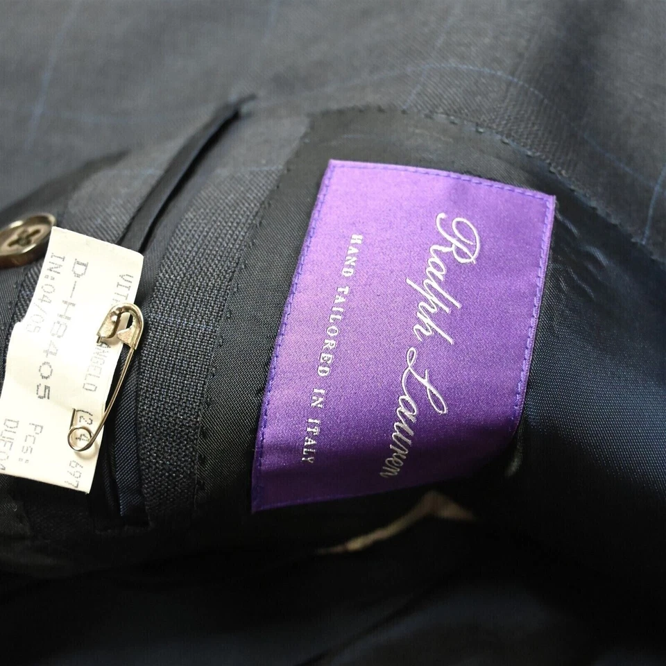 Ralph Lauren Etiqueta Púrpura 42L Ventana Italia Traje Chaqueta Abrigo Deportivo Blazer Foto 4 de 4