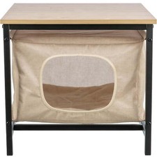 Emmie Indoor Cat Condo, Cat Bed Side Table, Cat Hideaway Cave with Cozy Cushion