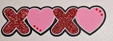 XOXO Valentines Title. Scrapbook, Card making Paper Piecing