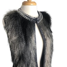 Jennifer Lopez Faux Fur Sweater Vest Womens Medium Cocktail Party Y2k Luxury