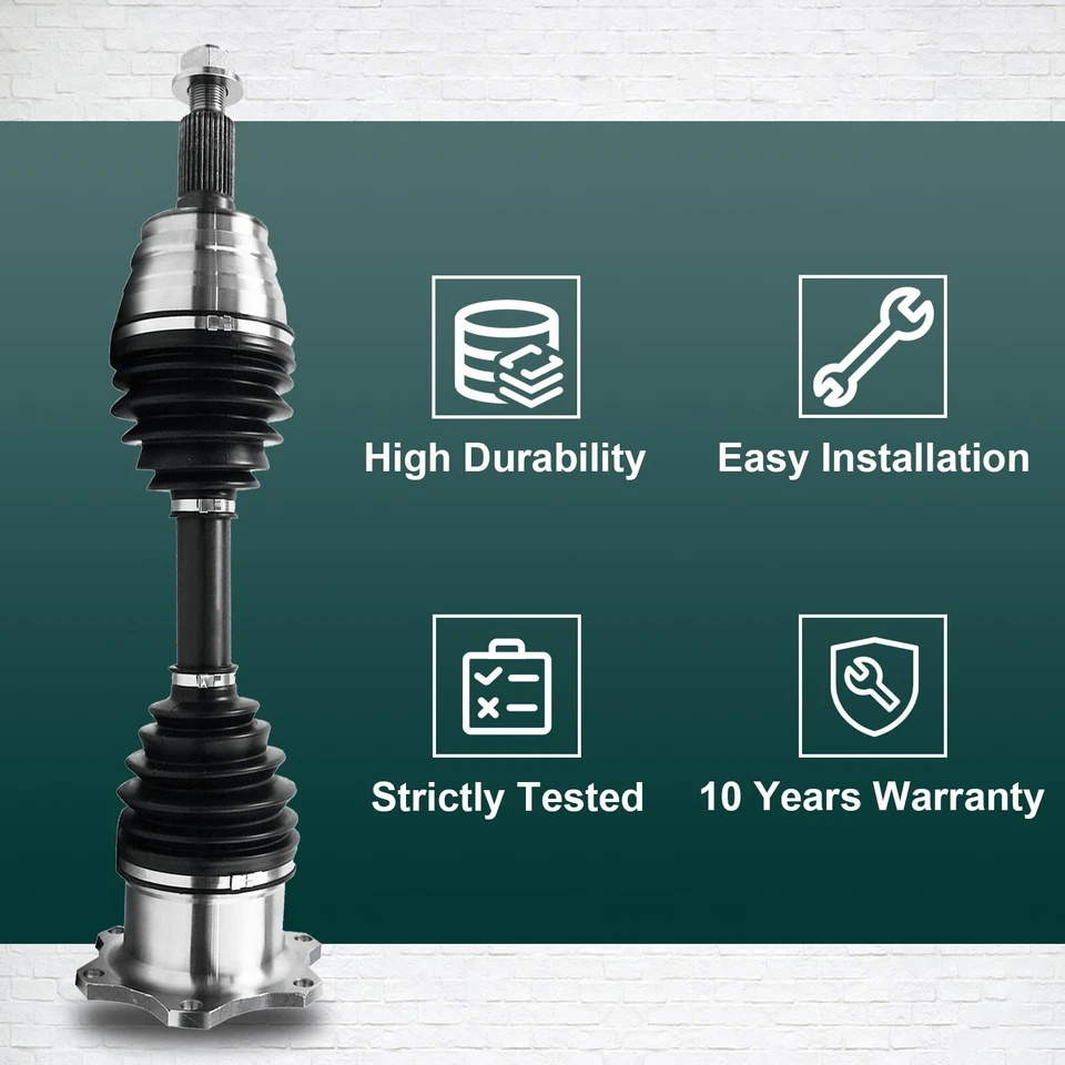 Pair Front CV Axle for GMC Chevy Silverado Sierra 1500 2500 3500 H2 4WD Foto 3 de 4