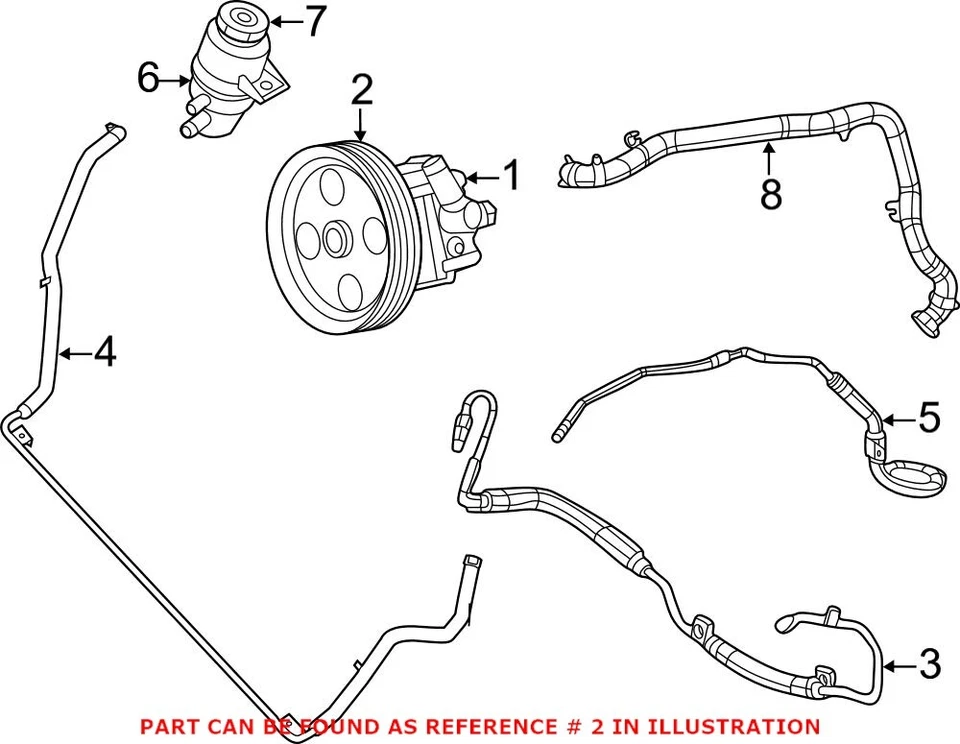 Polea de bomba de dirección asistida Mopar original OEM para Chrysler Town & Country Foto 2 de 2