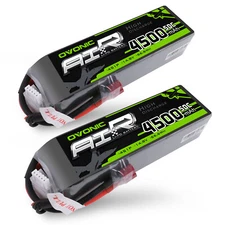 2X Ovonic 14.8V 50C 4S 4500mAh Lipo Battery T for RC car truck crawler Heli boat