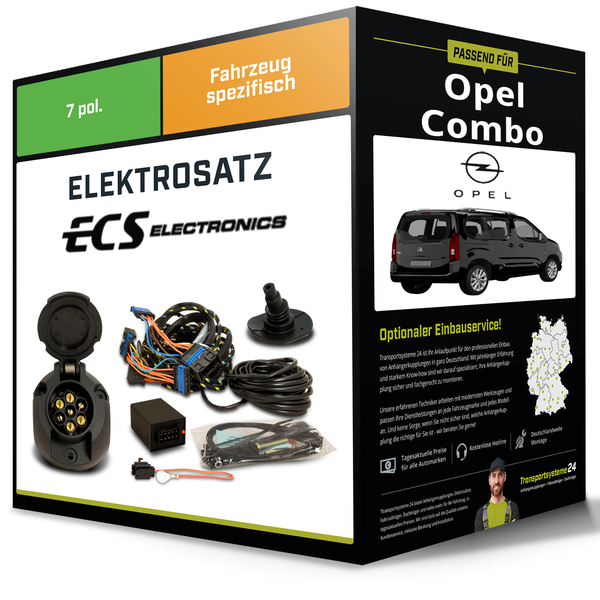 Elektrosatz 7-Pol Spezifisch für Opel Combo 06.2018-Jetzt NEU ECS Electronics-image