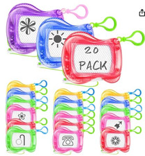 Mini Drawing Board, 20 Pcs Small Magnetic Doodle Board for Kids, Portable Backpa