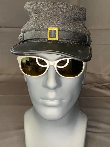 Confederate Hat Replica M Gray Wool 7 1/8