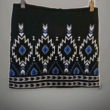 Skirt Womens Sz 6 S/M Aztec Country Southwestern Embroidered Beaded Mini Rodeo
