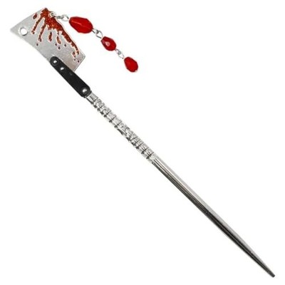 Cleaver Blood Drip  Hair Stick Gothic Horror Hair Accessory Kreepsville 666