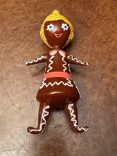 Soffieria De Carlini Gingerbread Girl Woman Ornament Italy Blown Glass Christmas