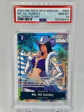 Ms. All Sunday (Alternate Art) OP14-084 The Azure Sea's Seven Foil PSA 10 Gem Mt
