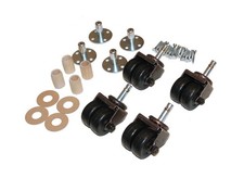 Upright Piano Wheels Casters - Set of 4 - Dual Rubber Wheels